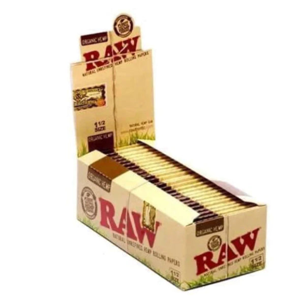 RAW ORGANIC HEMP ROLLING PAPER 1 1/2" SIZE