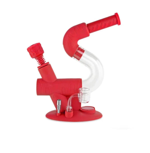 OOZE SWERVE SILICONE WATER PIPE, DAB RING, DAB STRAW