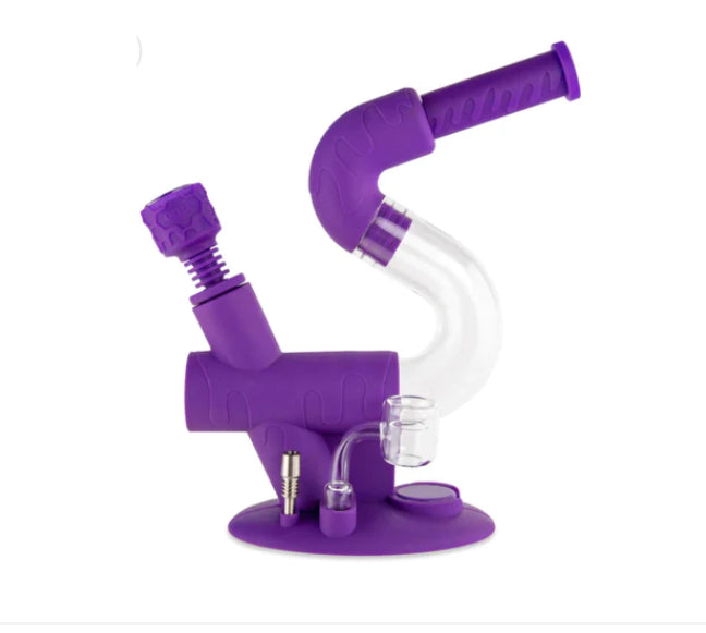 OOZE SWERVE SILICONE WATER PIPE, DAB RING, DAB STRAW
