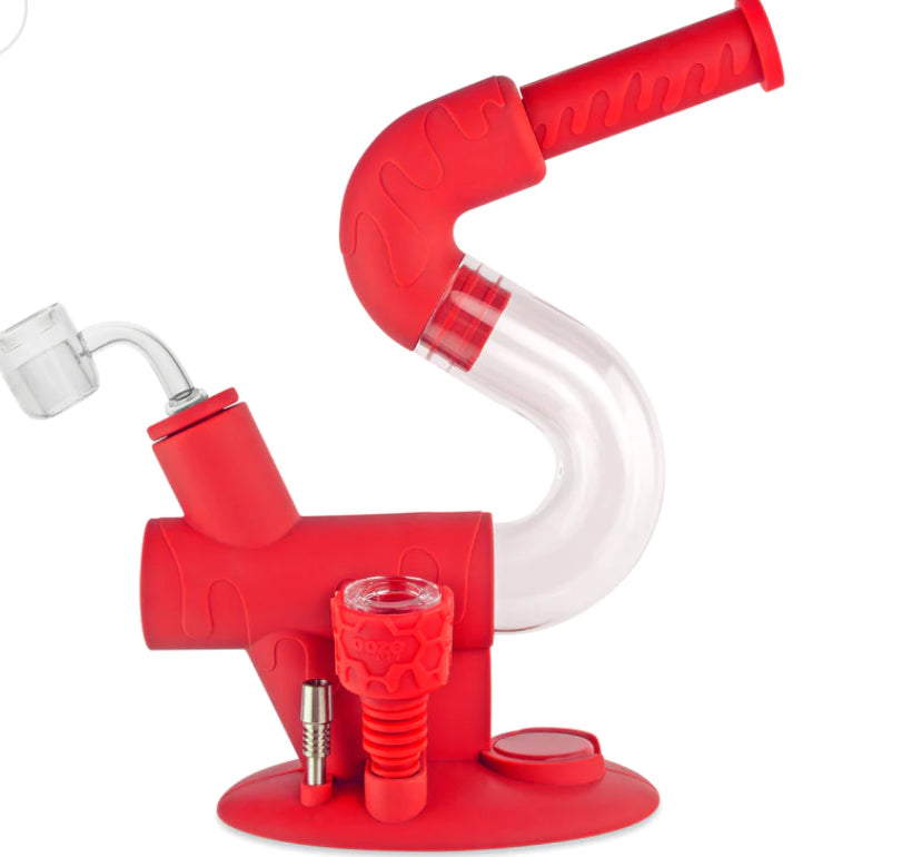 OOZE SWERVE SILICONE WATER PIPE, DAB RING, DAB STRAW