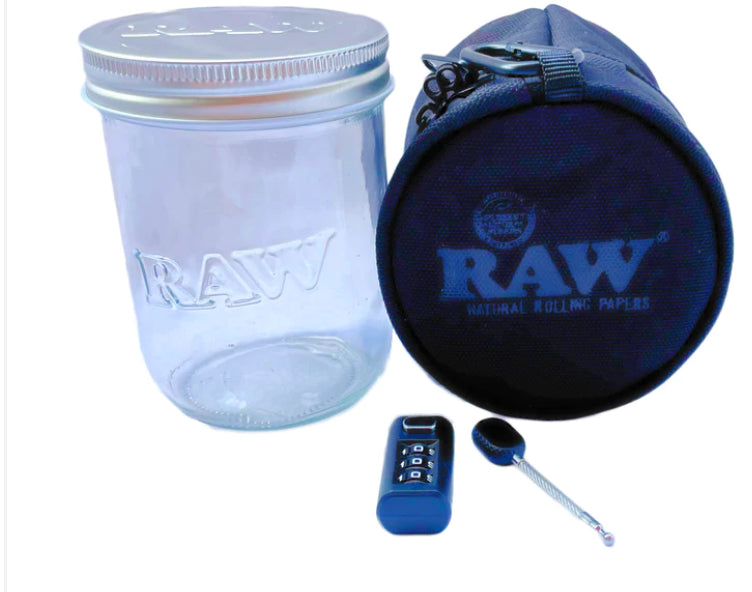 RAW SMELL PROOF COZY & JAR WITH LOCK 16 OZ