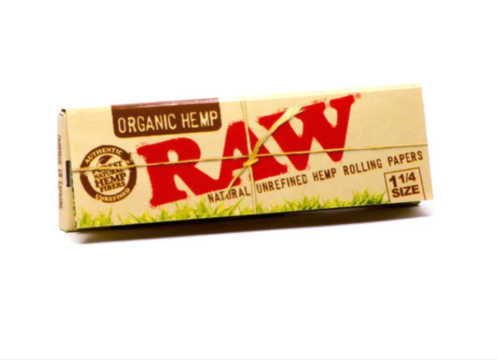 RAW ORGANIC HEMP ROLLING PAPER 1 1/4 OR KING SIZE