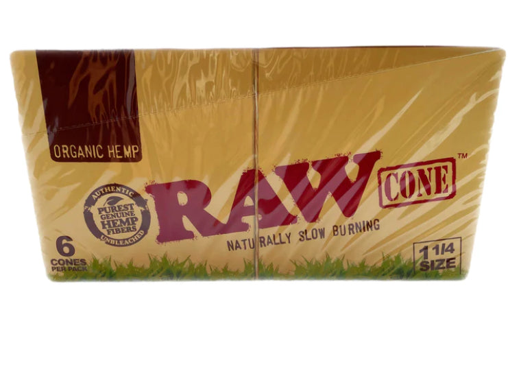 RAW ORGANIC HEMP CONE 1 1/4 SIZE