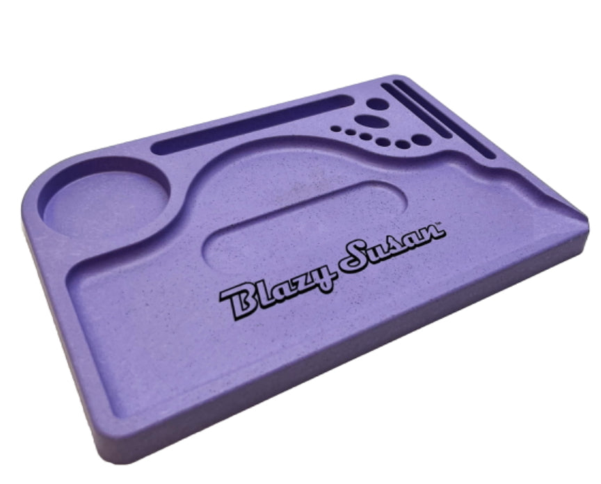 BLAZY SUSAN PURPLE OR PINK HEMP PLASTIC ROLLING TRAY